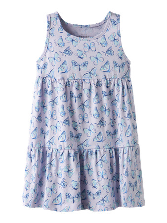 NAME IT Spencer Kjole Vigga Purple Heather Butterflies