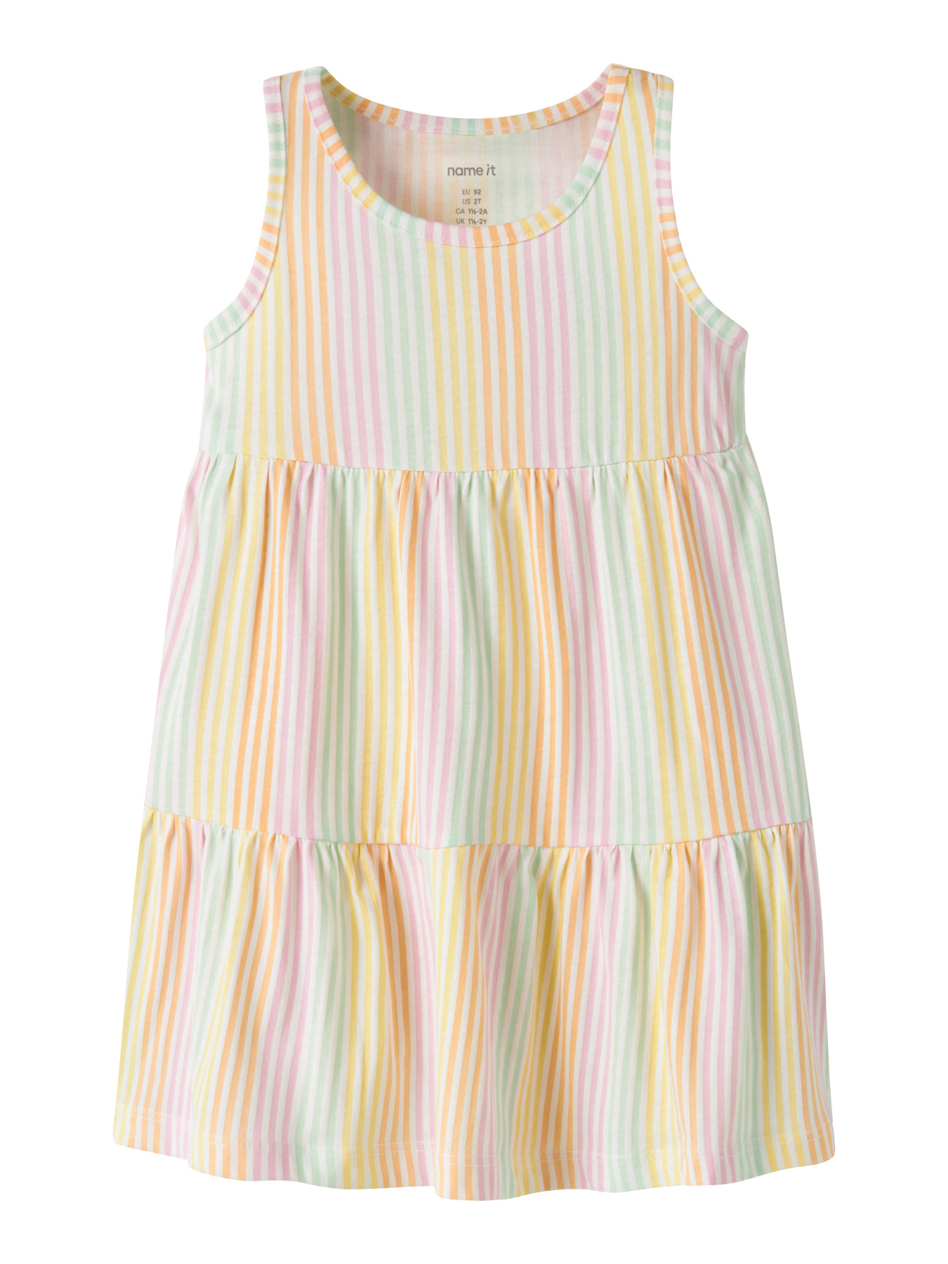 Name It Kjole - NmfVigga - Bright White/Cool Stripe