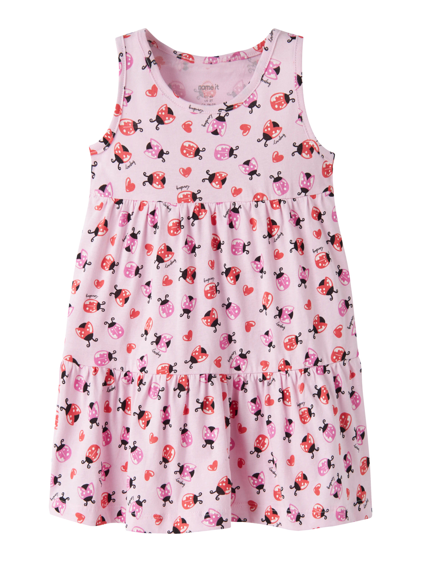 NAME IT Spencer Kjole Vigga Pirouette Ladybug Hearts