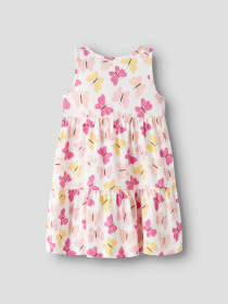 NAME IT Spencer Kjole Vigga Bright White Butterfly