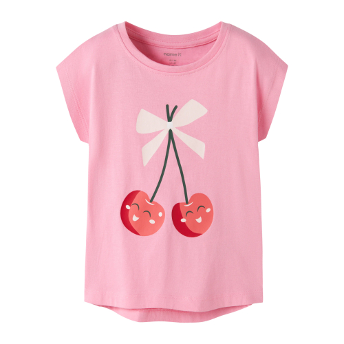 Name It T-shirt - NmfVigea - Pink Drink/Happy Cherries