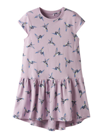 Name It Kjole Winsome Orchid Med Kolibri-print - Str. 10y 140cm