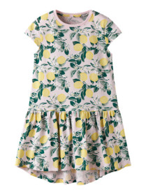 NAME IT Kortærmet Kjole Vigga Ballerina Peach Lemon