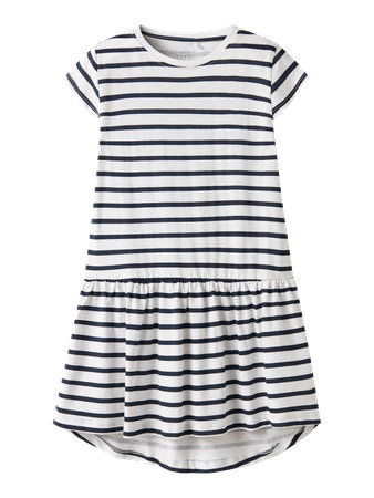 NAME IT Kortærmet Kjole Vigga Bright White Stripe
