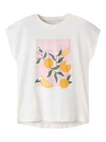 NAME IT T-shirt Vigea Cloud Dancer Oranges