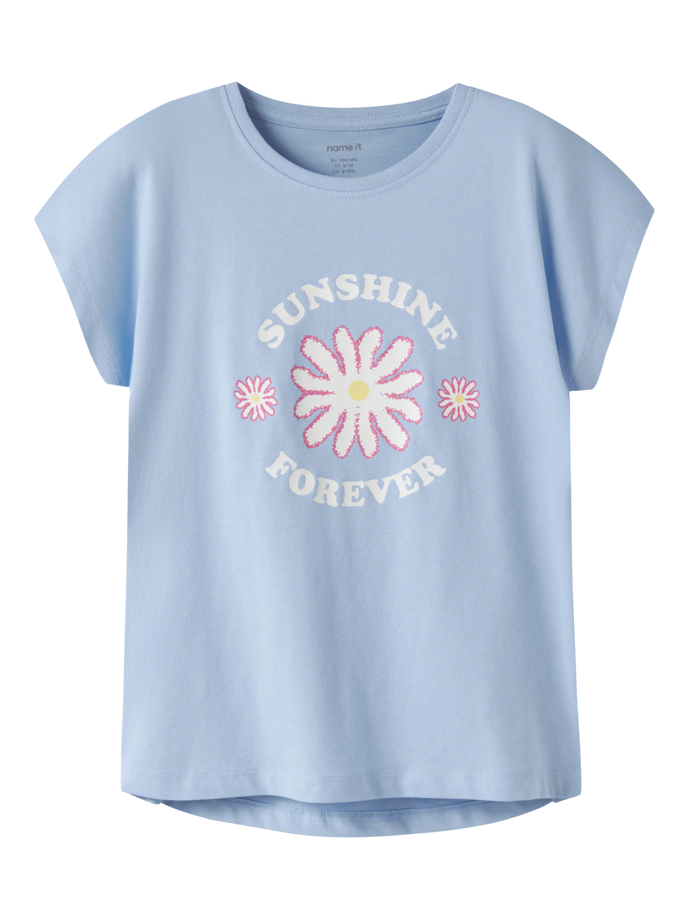 Name it T-shirt - NkfVigea - Chambray Blue/Sunshine