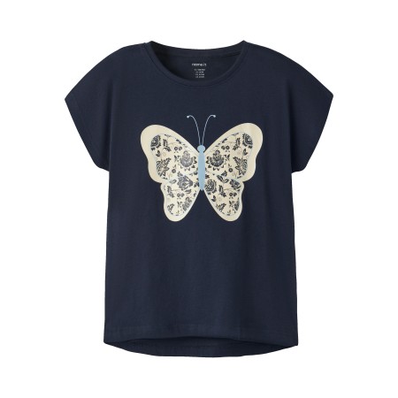Name It T-shirt - NkfVigea - Navy Blazer/Paisley Flowers