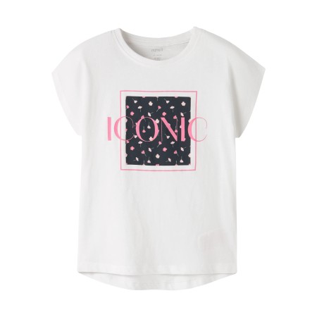 Name It T-shirt - NkfVigea - Bright White/Florals