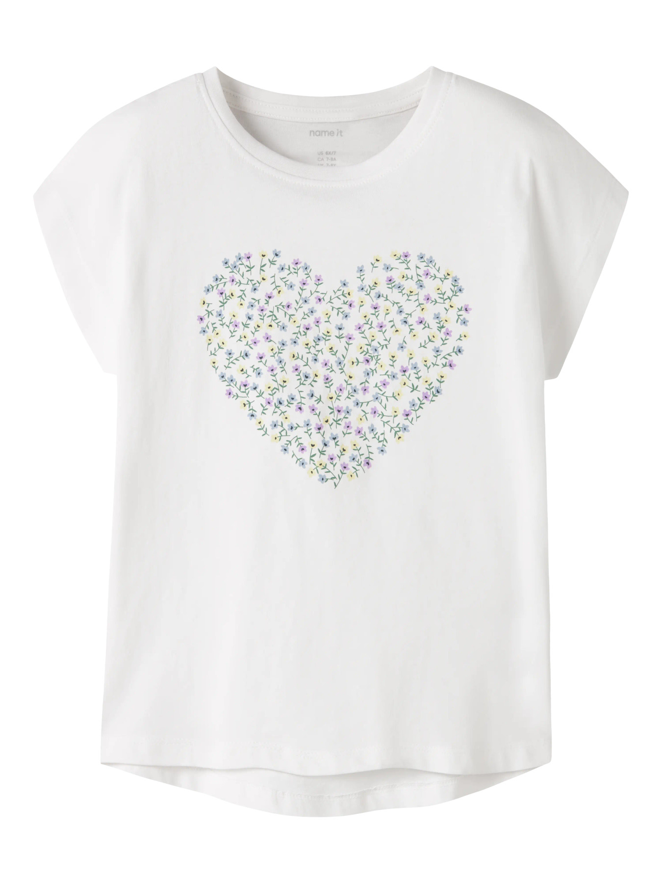 Name It T-shirt - NkfVigea - Bright White/Flower Heart