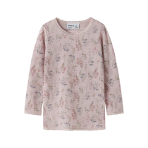 NAME IT Uld Bluse Wang Violet Ice Flowers