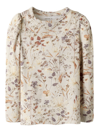 NAME IT Bluse Niara Oatmeal Woodrose