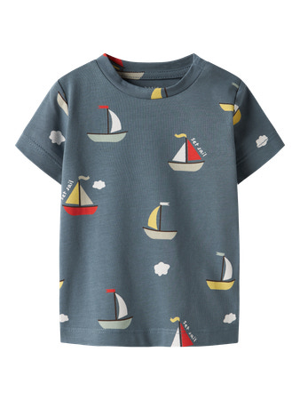 NAME IT T-shirt Vroels Blue Mirage Boats