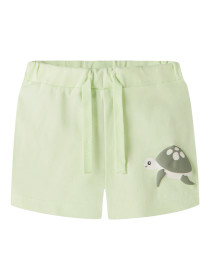 NAME IT Shorts Vacion Lime Cream Turtle
