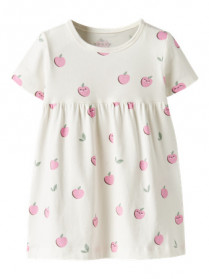 NAME IT Kjole Vandora Cloud Dancer Apples