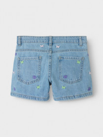 NAME IT Sommerfugle Shorts Bella Light Blue Denim Butterfly