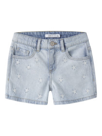 NAME IT Denim Shorts Bella Light Blue Bleached Stars