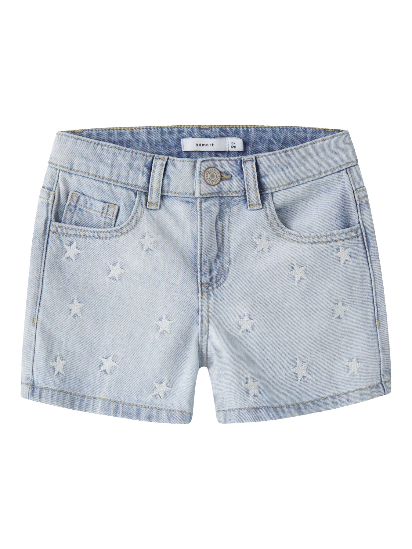 NAME IT Denim Shorts Bella Light Blue Bleached Stars