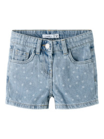NAME IT Denim Shorts Rose Light Blue Denim Dots