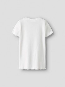 NAME IT Rib T-shirt Vivemma Bright White Shell