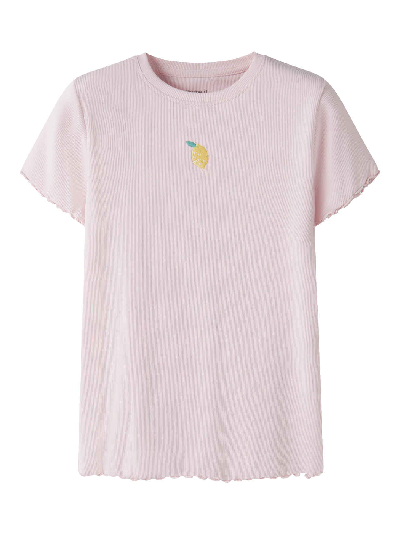 Name It T-shirt - Rib - NkfVivemma - Cradle Pink/Lemon