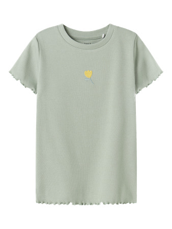 NAME IT T-shirt Vivemma Aqua Gray Lemon