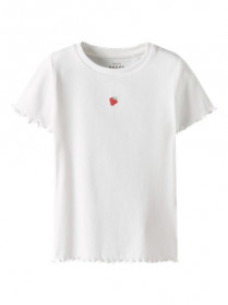 NAME IT T-shirt Vivemma Bright White Strawberry