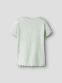 NAME IT T-shirt Vivemma Pale Aqua Strawberries Embroidery