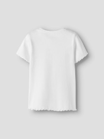 NAME IT T-shirt Vivemma Bright White Butterfly Embroidery