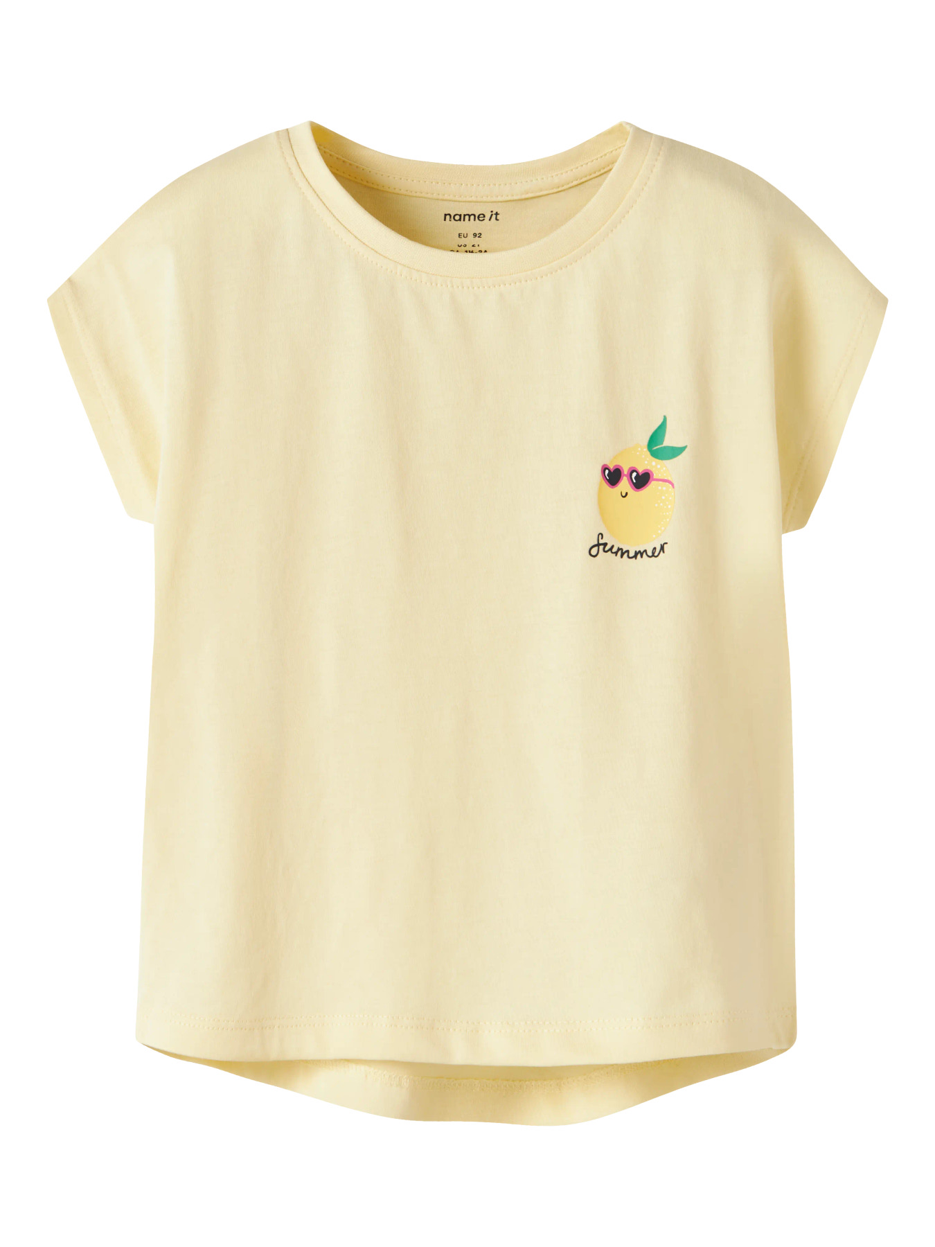 Name It T-shirt - NmfVarutti - Double Cream/Summer Lemon