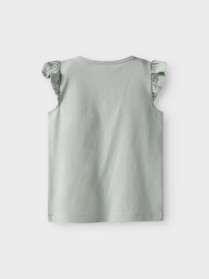 NAME IT Top Vayana Aqua Gray Yellow Flower