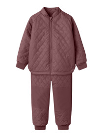 NAME IT Vandtæt Quilt Sæt Mud Rub Rose Brown