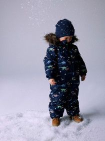 NAME IT Flyverdragt Snow10 Dark Sapphire Dino Earth