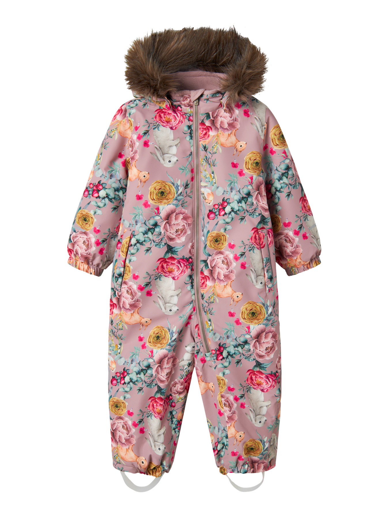 NAME IT Flyverdragt Snow10 Woodrose Flower Rabbit