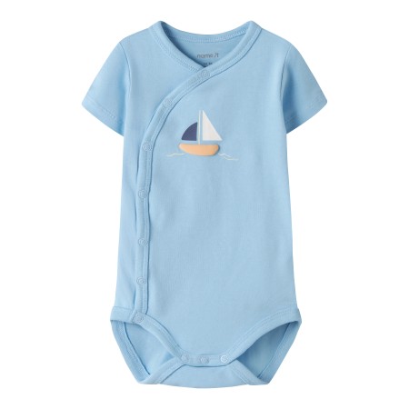 NAME IT Kortærmet Wrap Body Vacion Airy Blue Boat