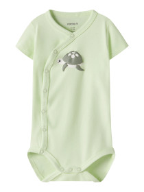 NAME IT Kortærmet Wrap Body Vacion Lime Cream Turtle