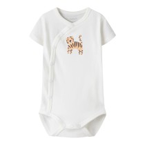 NAME IT Kortærmet Wrap Body Vacion Cloud Dancer Tiger