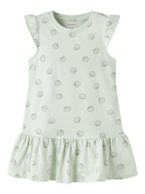 NAME IT Kortærmet Kjole Vida Pale Aqua Sea Shells Green