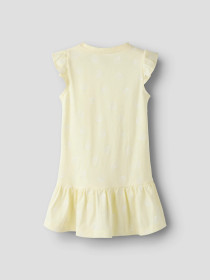 NAME IT Kortærmet Kjole Vida Pear Sorbet Sea Shells White