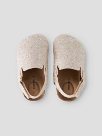 NAME IT Mules Avery Peach Whip Glitter