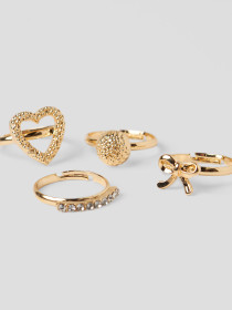 NAME IT 4-Pak Ringe Acc-kida Gold