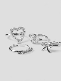 NAME IT 4-Pak Ringe Acc-kida Silver 