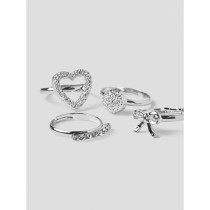 NAME IT 4-Pak Ringe Acc-kida Silver 