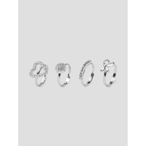NAME IT 4-Pak Ringe Acc-kida Silver 