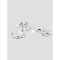 NAME IT 4-Pak Ringe Acc-kida Silver