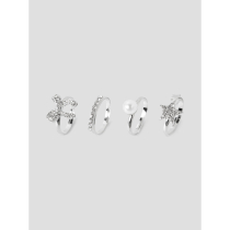 NAME IT 4-Pak Ringe Acc-kida Silver