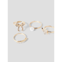 NAME IT 4-Pak Ringe Acc-kida Gold Colour 