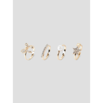 NAME IT 4-Pak Ringe Acc-kida Gold Colour 