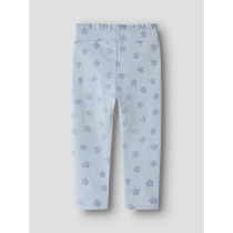NAME IT Sweatpants Viluba Subdued Blue Glitter Flowers