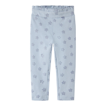 NAME IT Sweatpants Viluba Subdued Blue Glitter Flowers