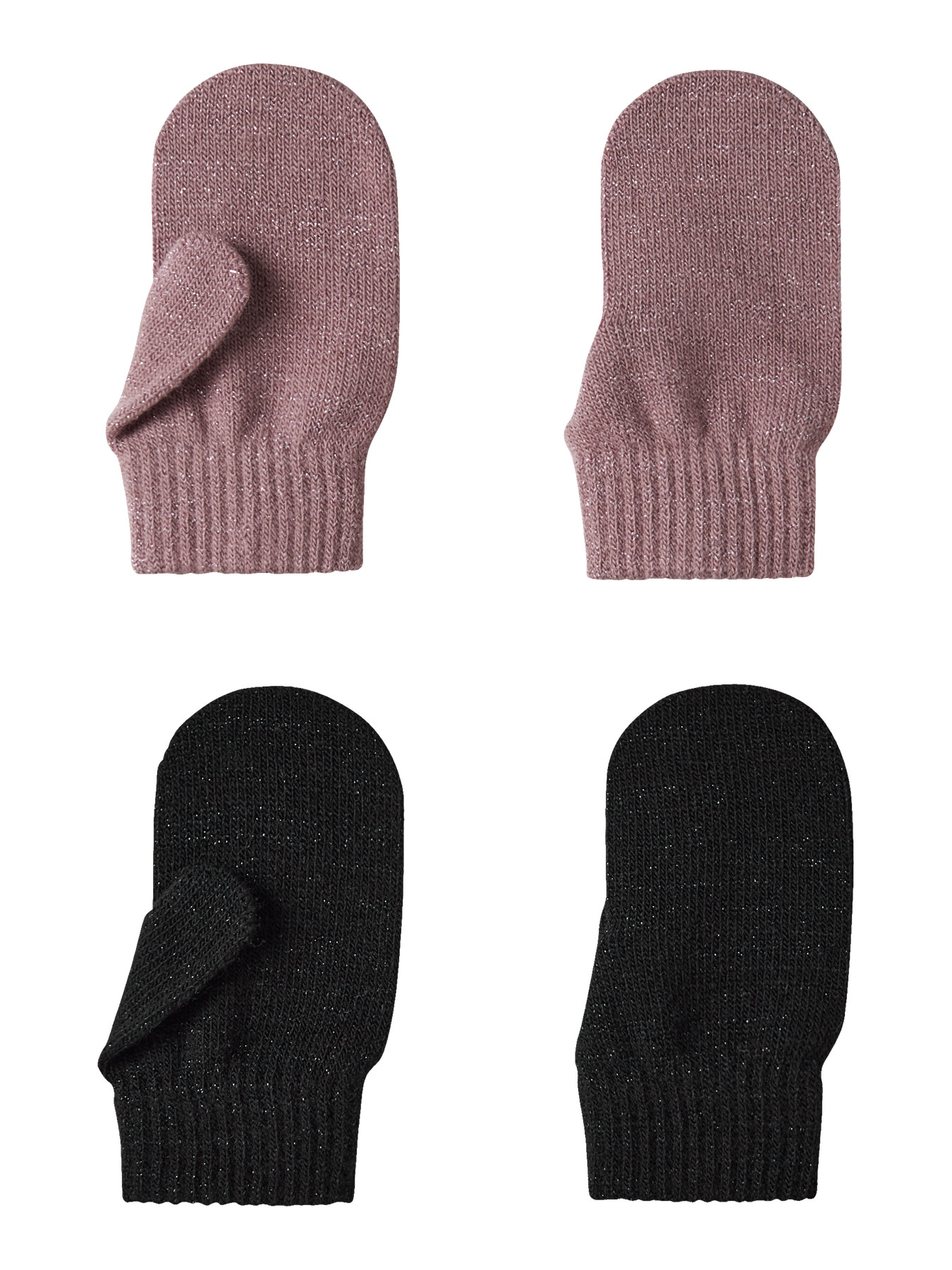 NAME IT 2-Pak Luffer Magic Glitter Black Woodrose